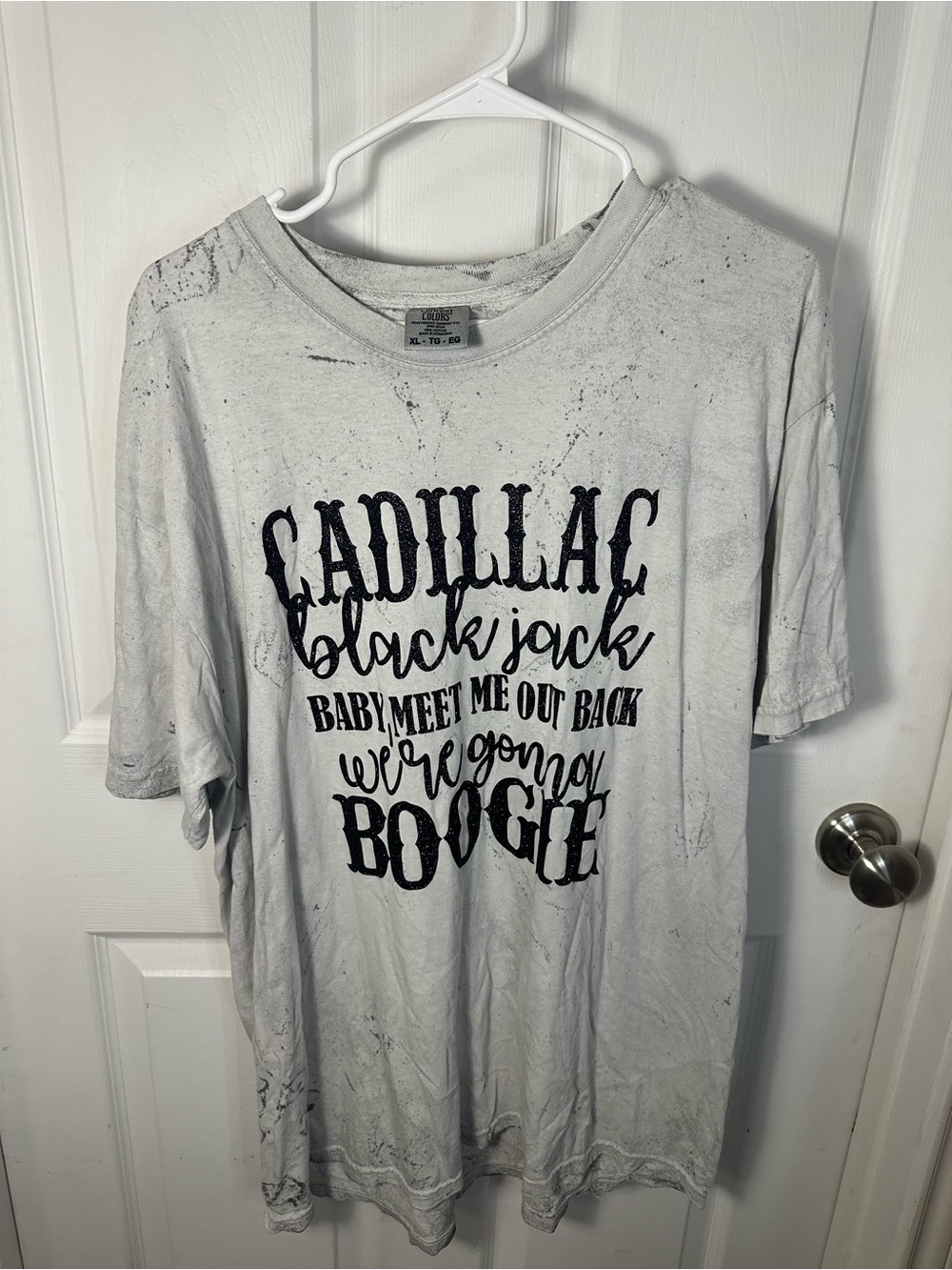 Comfort Color Grey Graphic Tee XL- Western Sparkle Screen Print NWOT